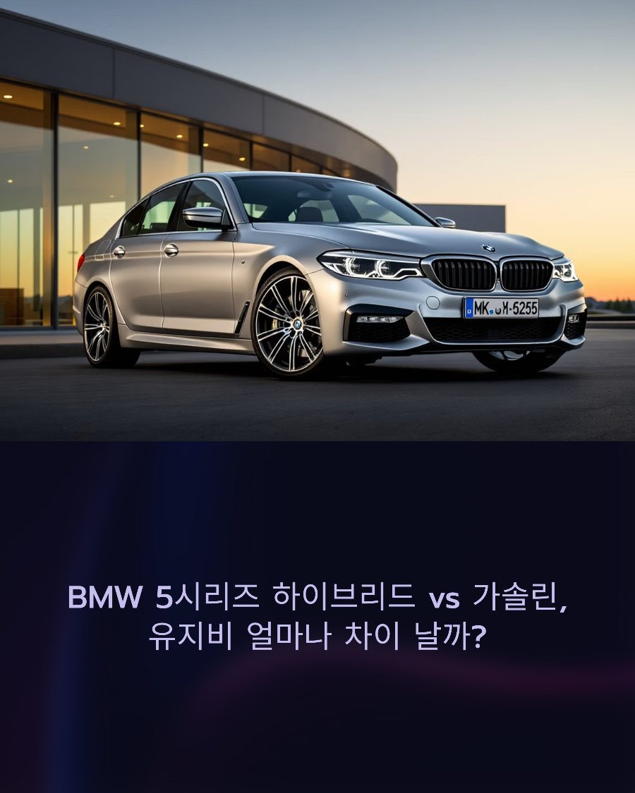 BMW 5시리즈 하이브리드 vs 가솔린, 유지비 얼마나 차이 날까