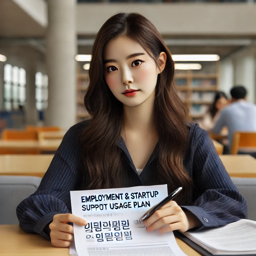 중소기업 취업 연계 장학금 - 취업 준비하는 여학생