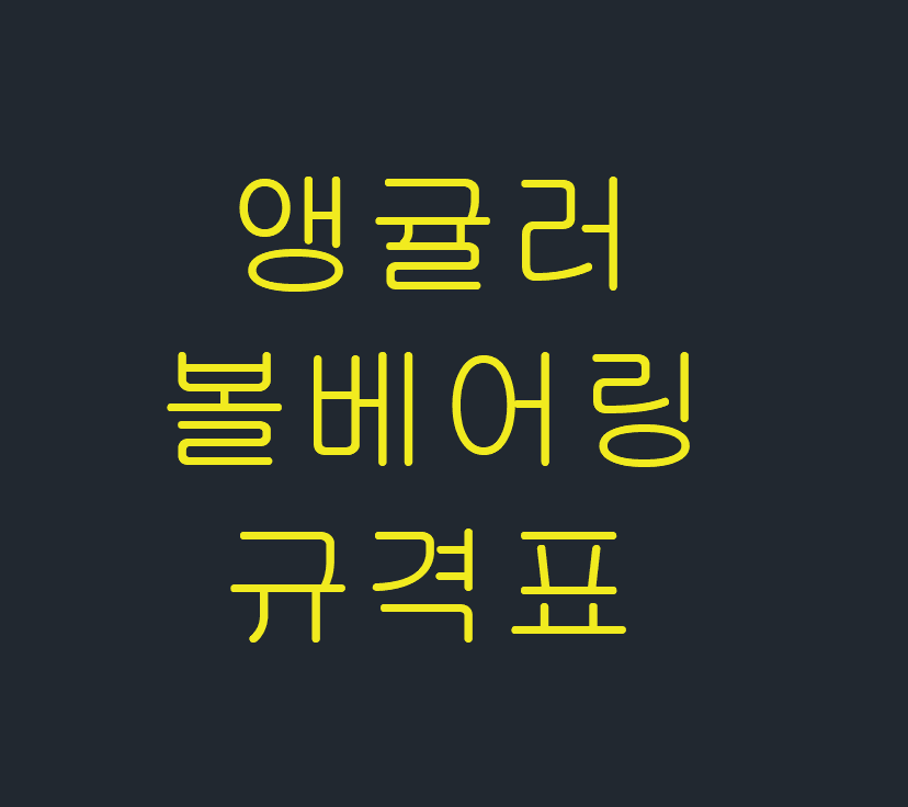  앵귤러 볼베어링 규격(70,72,73,74계열)