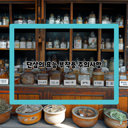  단삼, 건강에 이롭지만 효능과 부작용, 주의사항도 알아봐야 할까요?