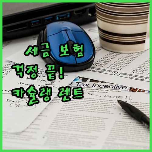🤯 자동차세, 보험료 걱정 끝! 카슐