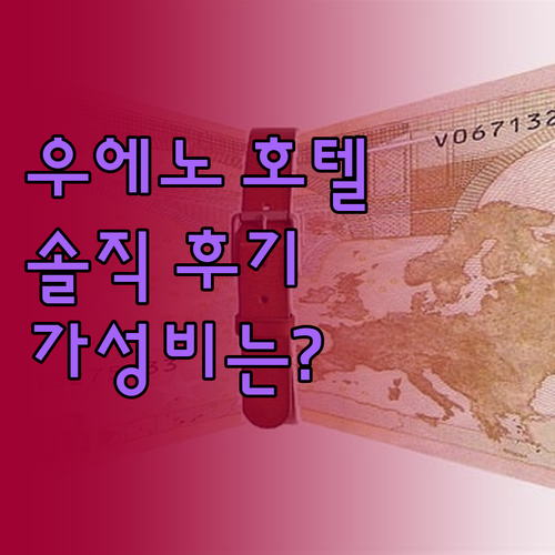 도쿄 우에노 호텔 에밋 후기 가성비와