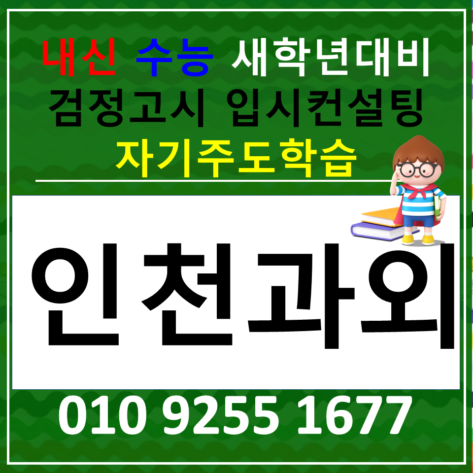  가좌동 고등과외 가정동 국어과외 고1 고2 고3 사회과외 과학 수능준비
