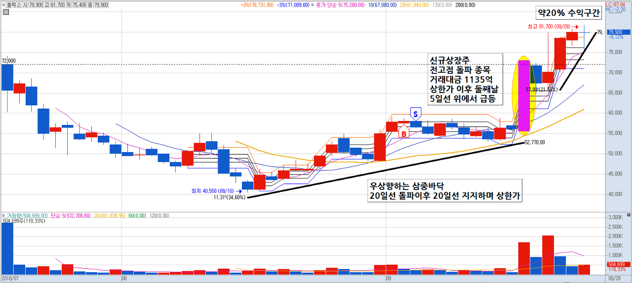  종목선정의 기준(상한가 종목 잡기)