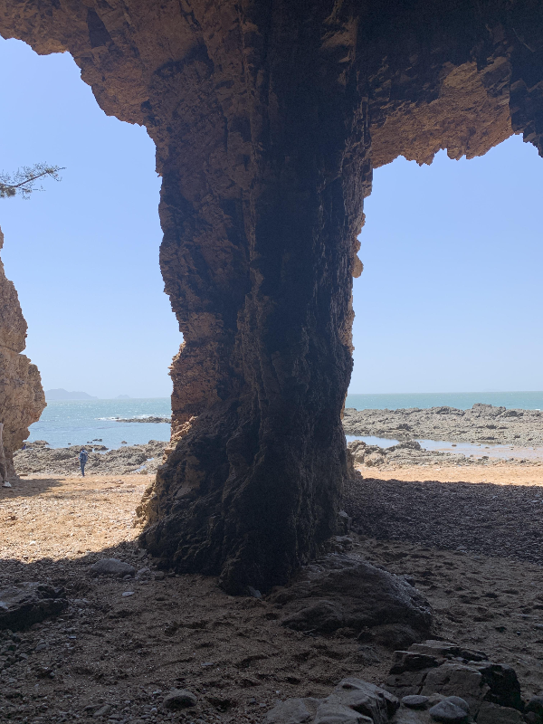 파도리 해안경관 동굴 풍경