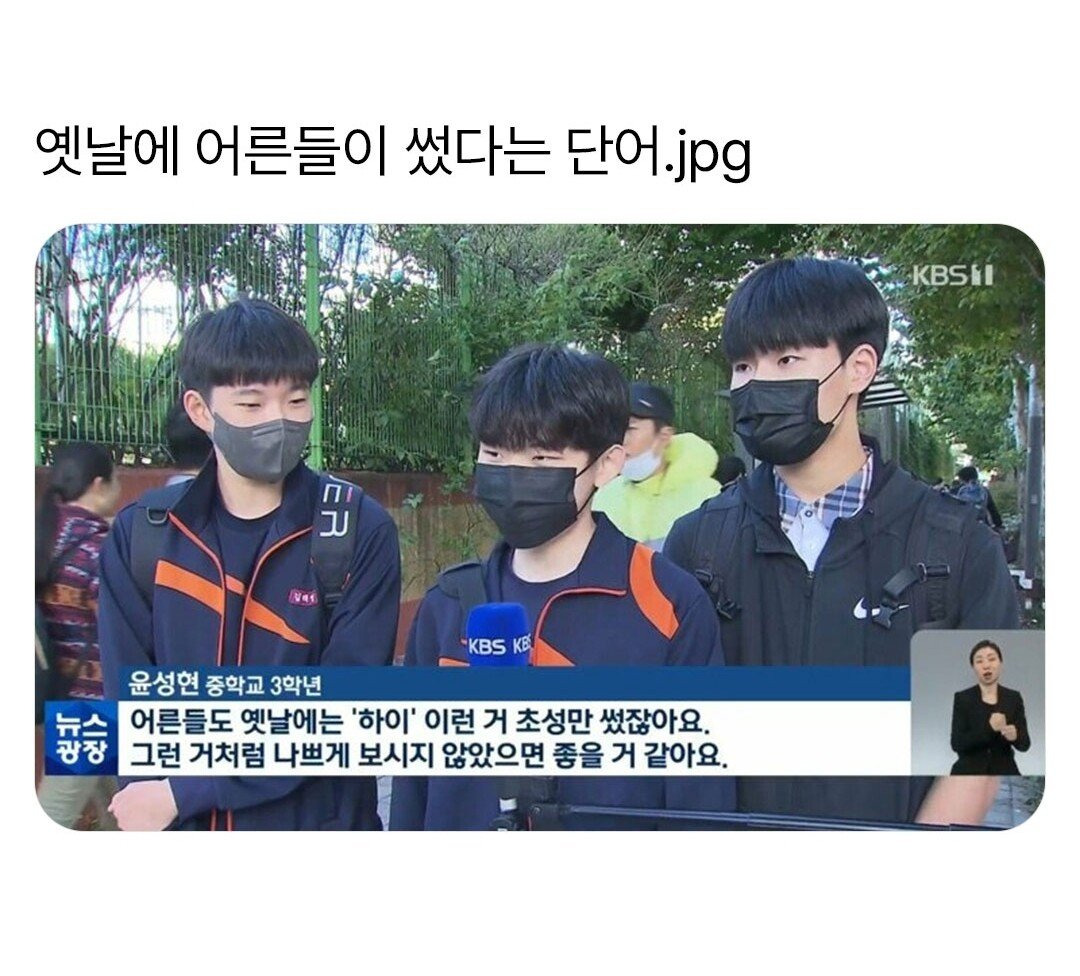 옛날 어른들이 썼다는 단어