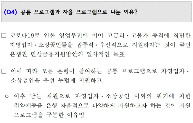 소상공인 자영업자 대출이자 환급 캐시백