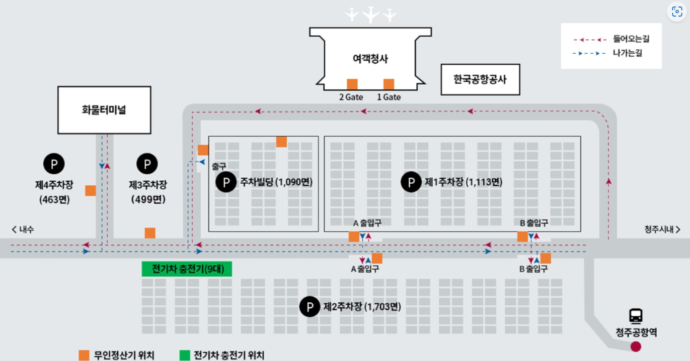 청주공항 주차장