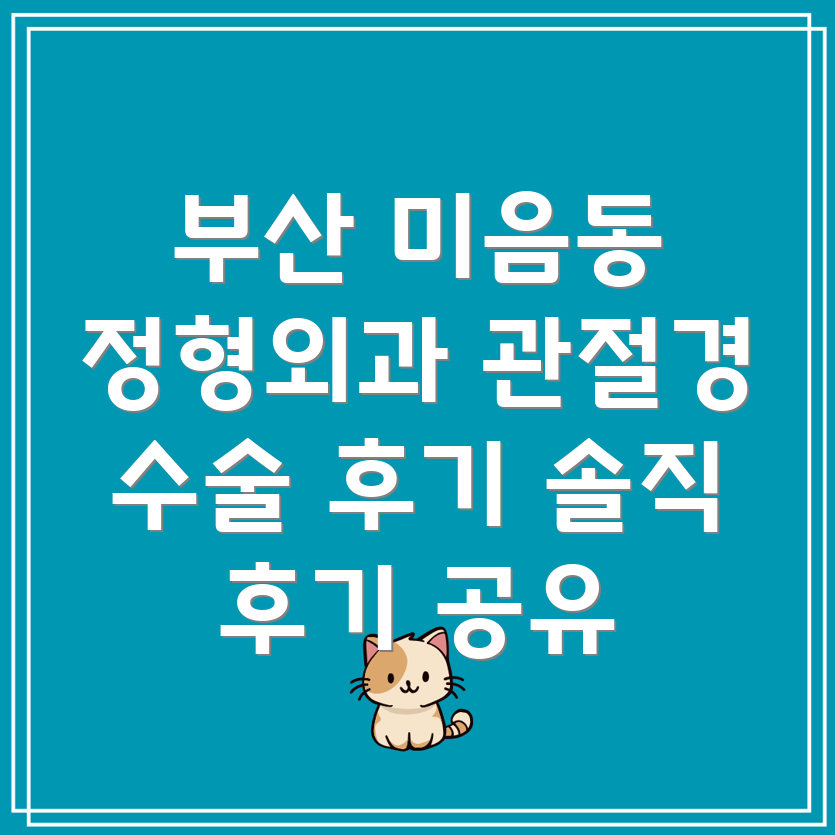 관절경수술후기