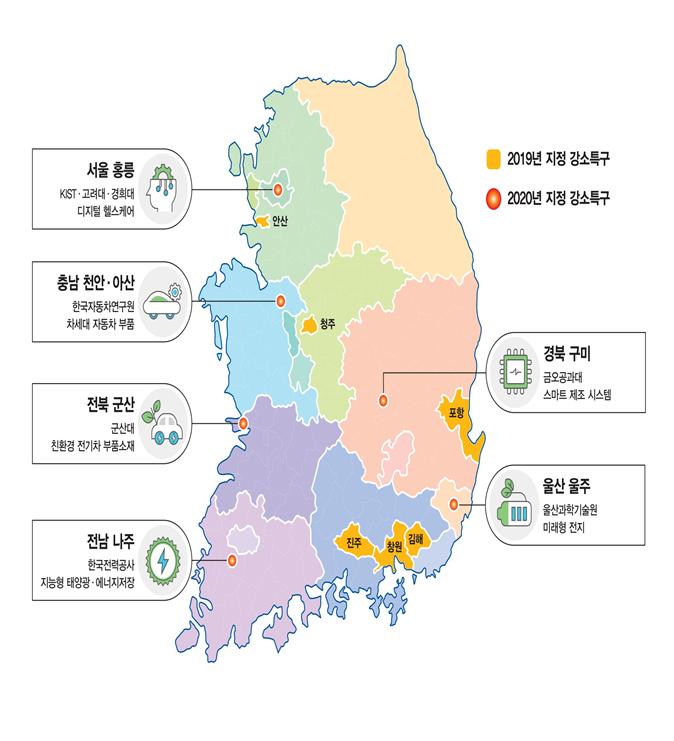  구미·홍릉·군산 등 강소연구개발특구 6곳 신규 지정