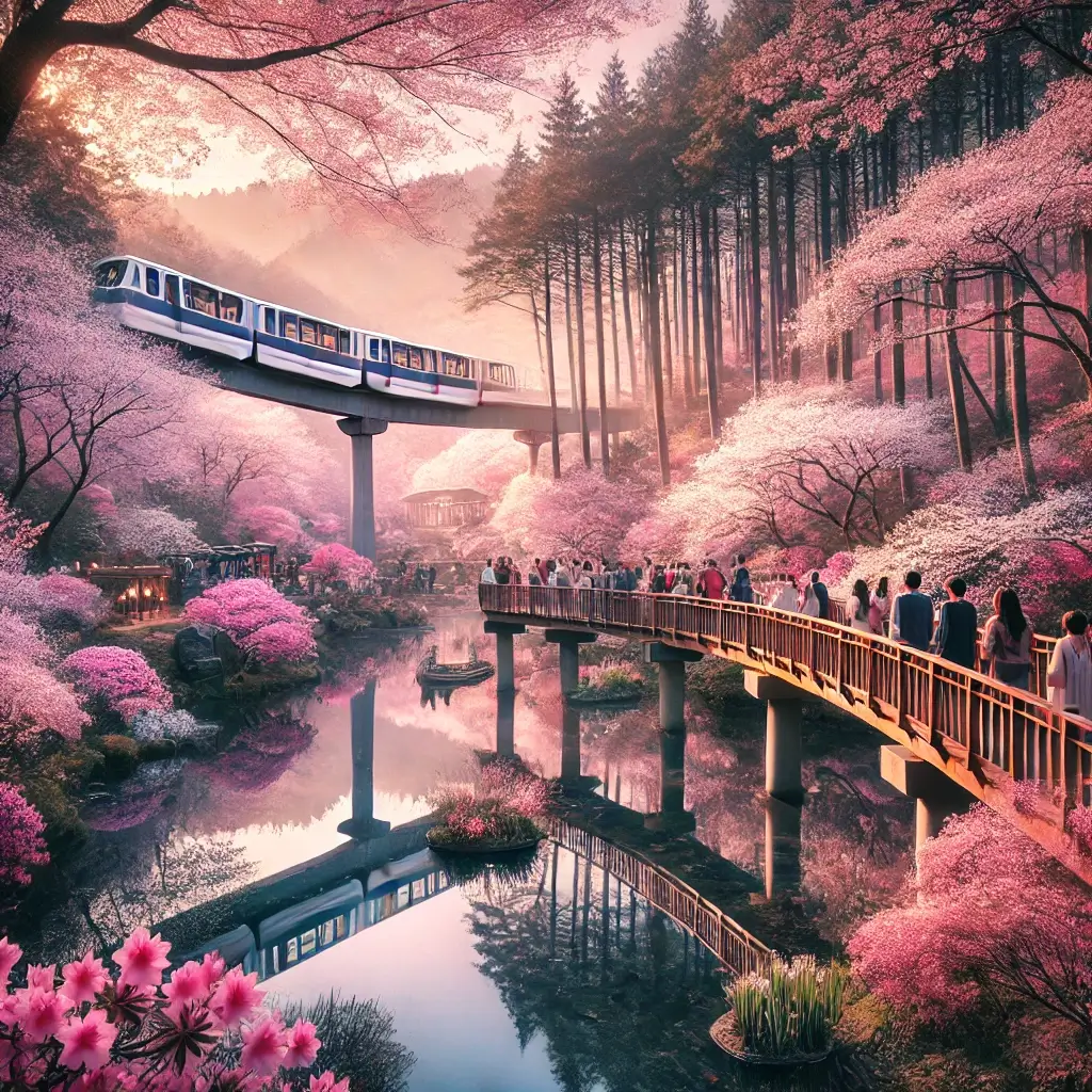 화담숲 모노레일 전망대에서 바라본 봄날의 풍경