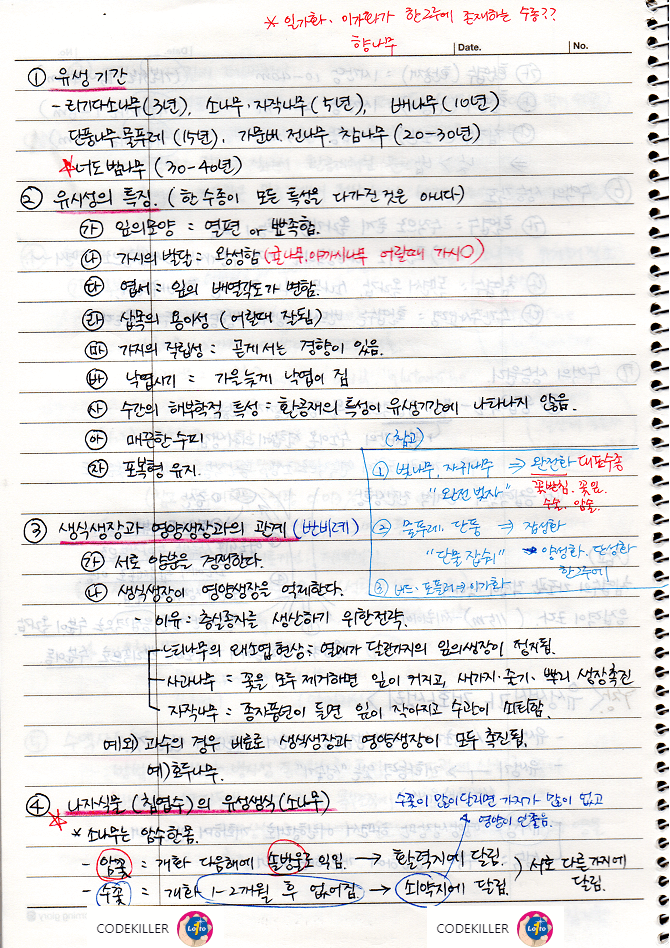  [수목생리학] 유성생식과 개화생리