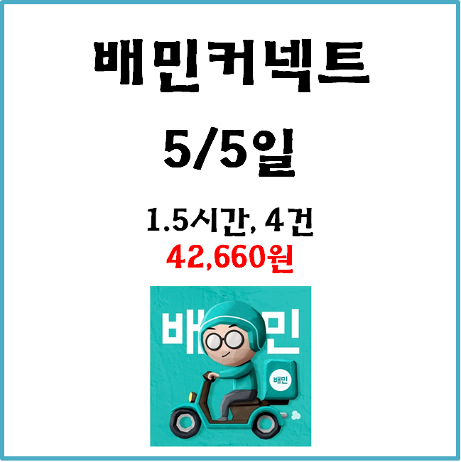 [수입인증] 5월5일(저녁) 자동차 배민커넥트 #경기남부#쿠팡이츠#차커#우천#추가배차