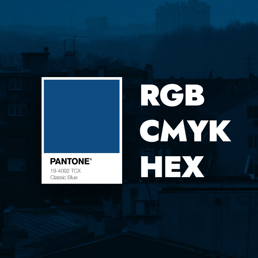  2020년 올해의 컬러 - 클래식블루 RGB / CMYK / HEX
