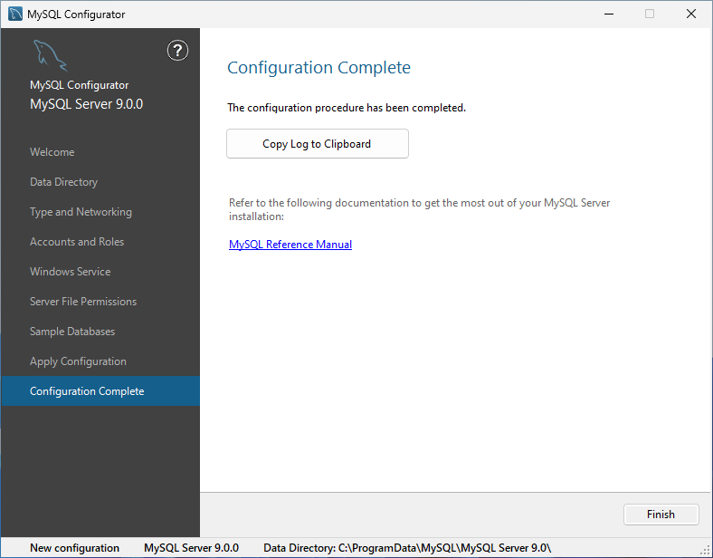MySQL 9.0.0 - 환경 설정 - 완료