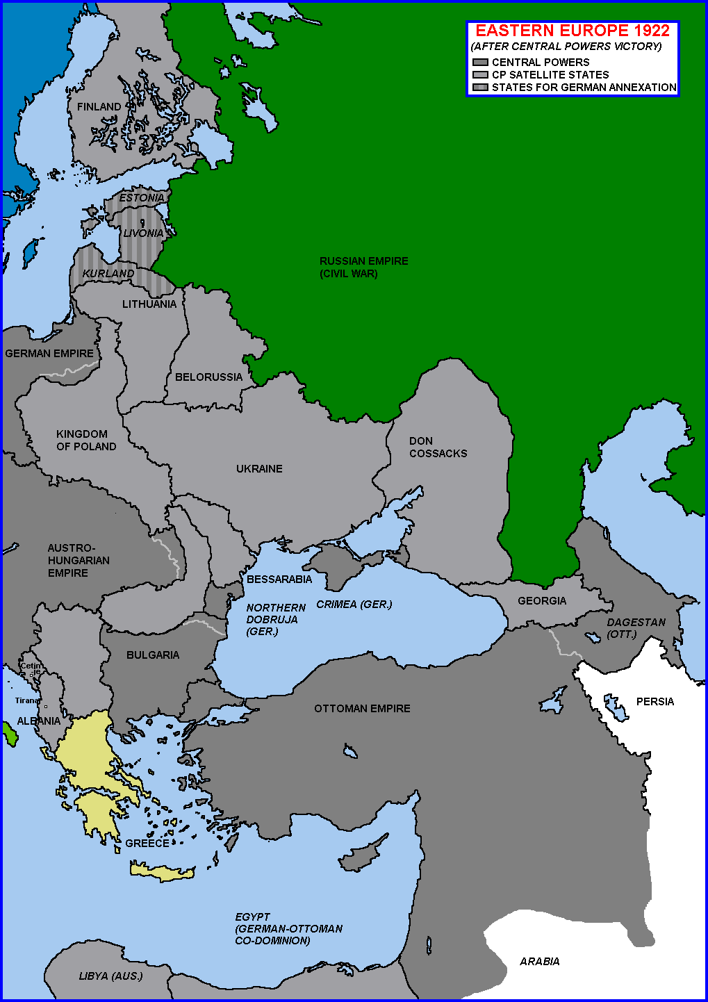 브레스트-리토프스크 조약으로 형성하려고 한 국경선