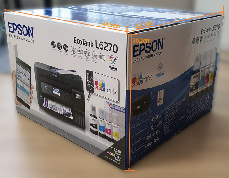 엡손(EPSON) 에코 탱크 복합기 L6270 제품 배송된 박스