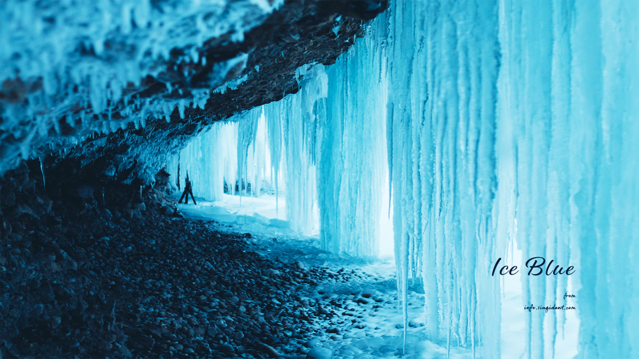 04 얼음 동굴 고드름 C - Ice Blue 시원한배경화면