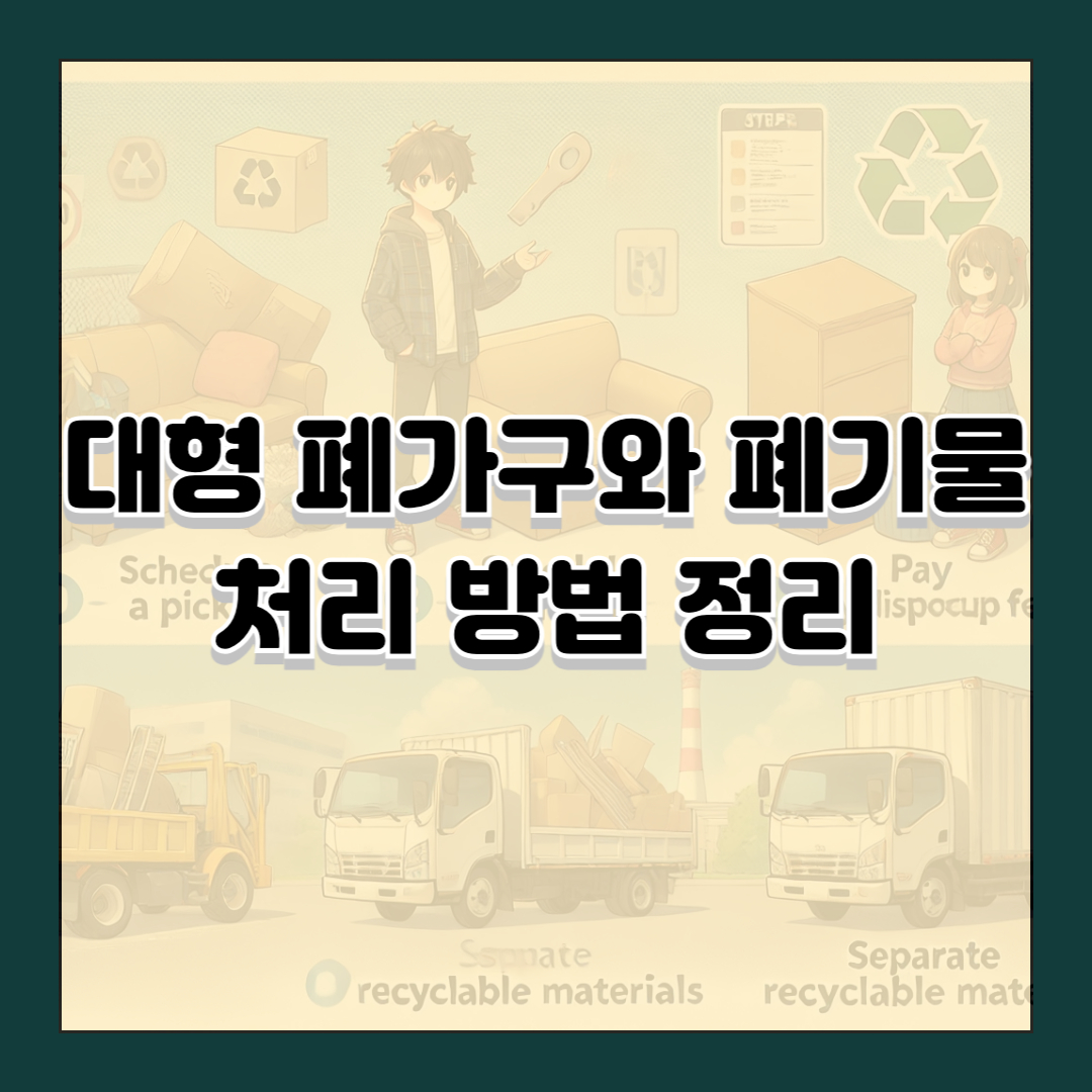 대형 폐가구와 폐기물 처리 방법 정리