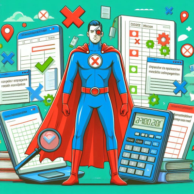 엑셀 데이터와 관련된 여러 아이콘과 도형들이 배경으로 나온 일러스트입니다.