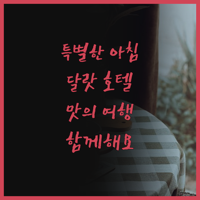 멀펄르 달랏 호텔에서의 특별한 아침식