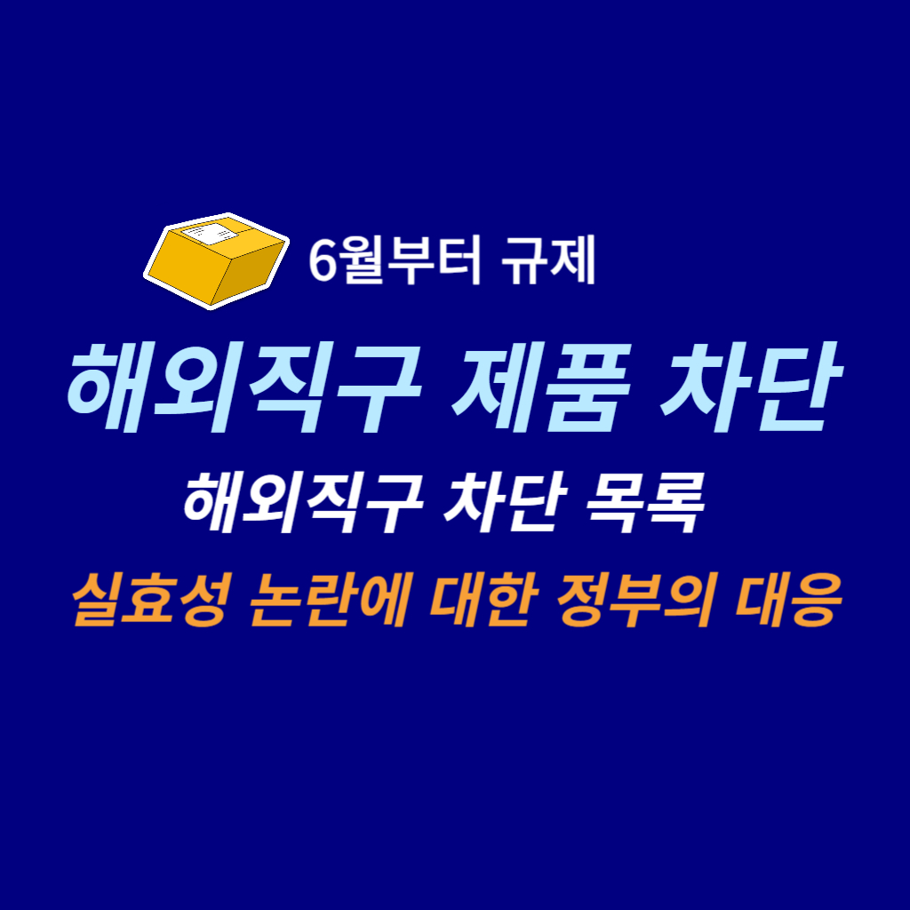  KC인증 없는 해외직구 제품 차단, 직구 차단 목록 해외직구 차단 시행 배경 실효성 논란에 대한 정부의 대응 (6월부터 시행)