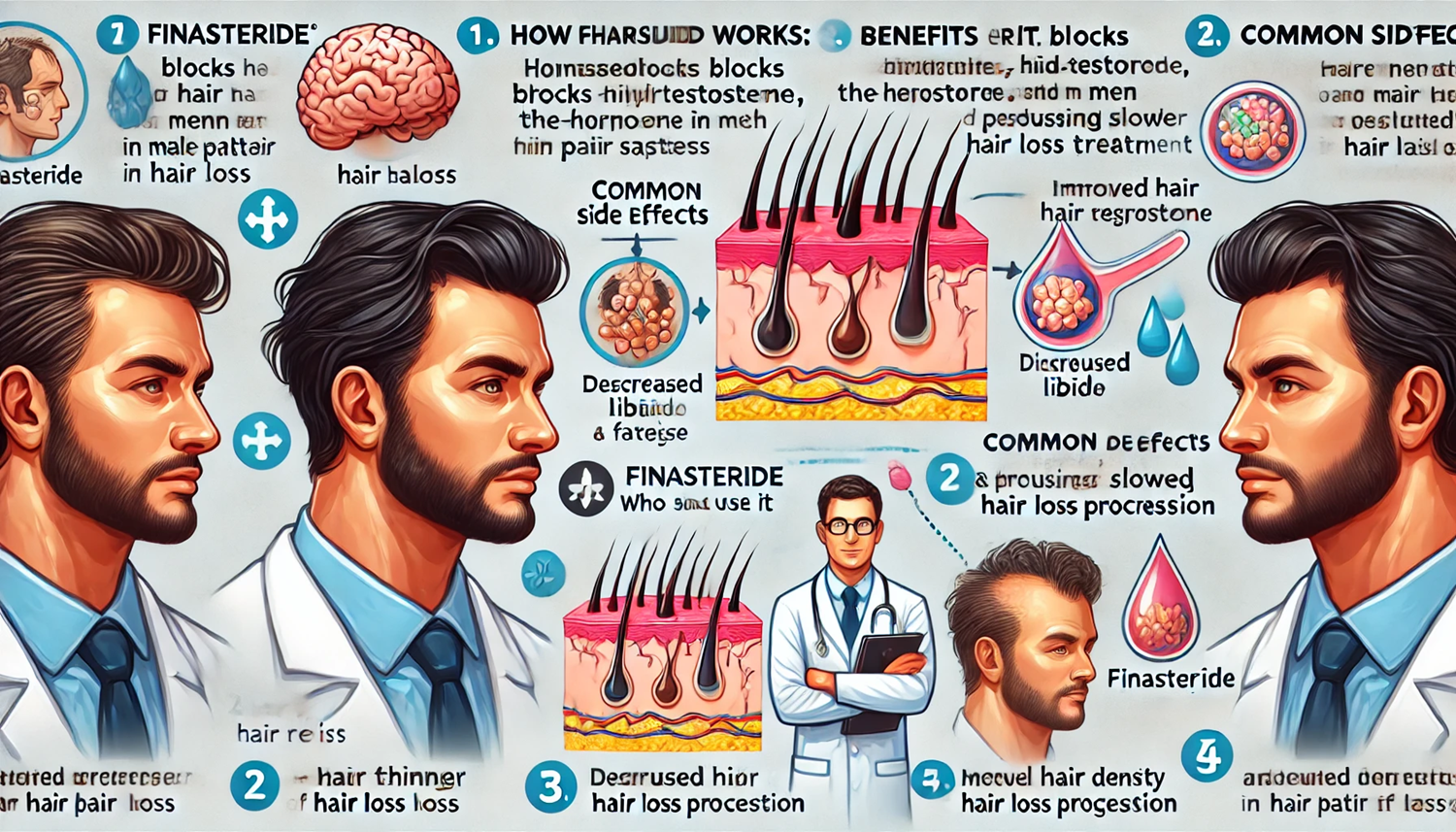 피나스테리드 총정리: 탈모 치료의 효과와 부작용