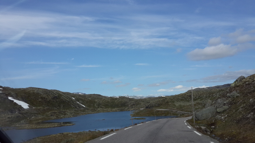 노르웨이는 이런 도로를 끝없이 달린다.