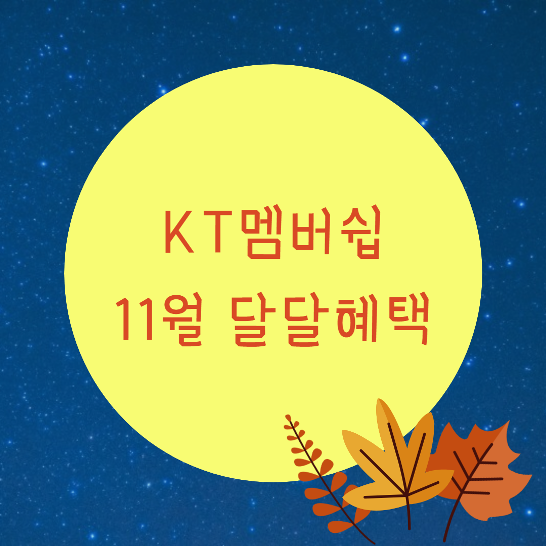  KT멤버십 '11월 달.달.혜택'이 공개되었습니다.