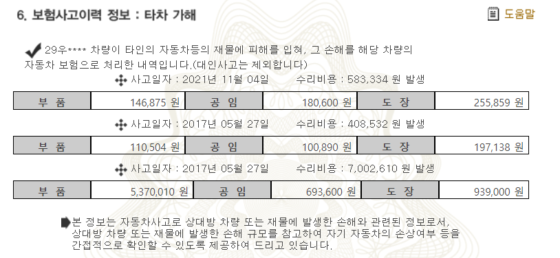 타차가해 이력