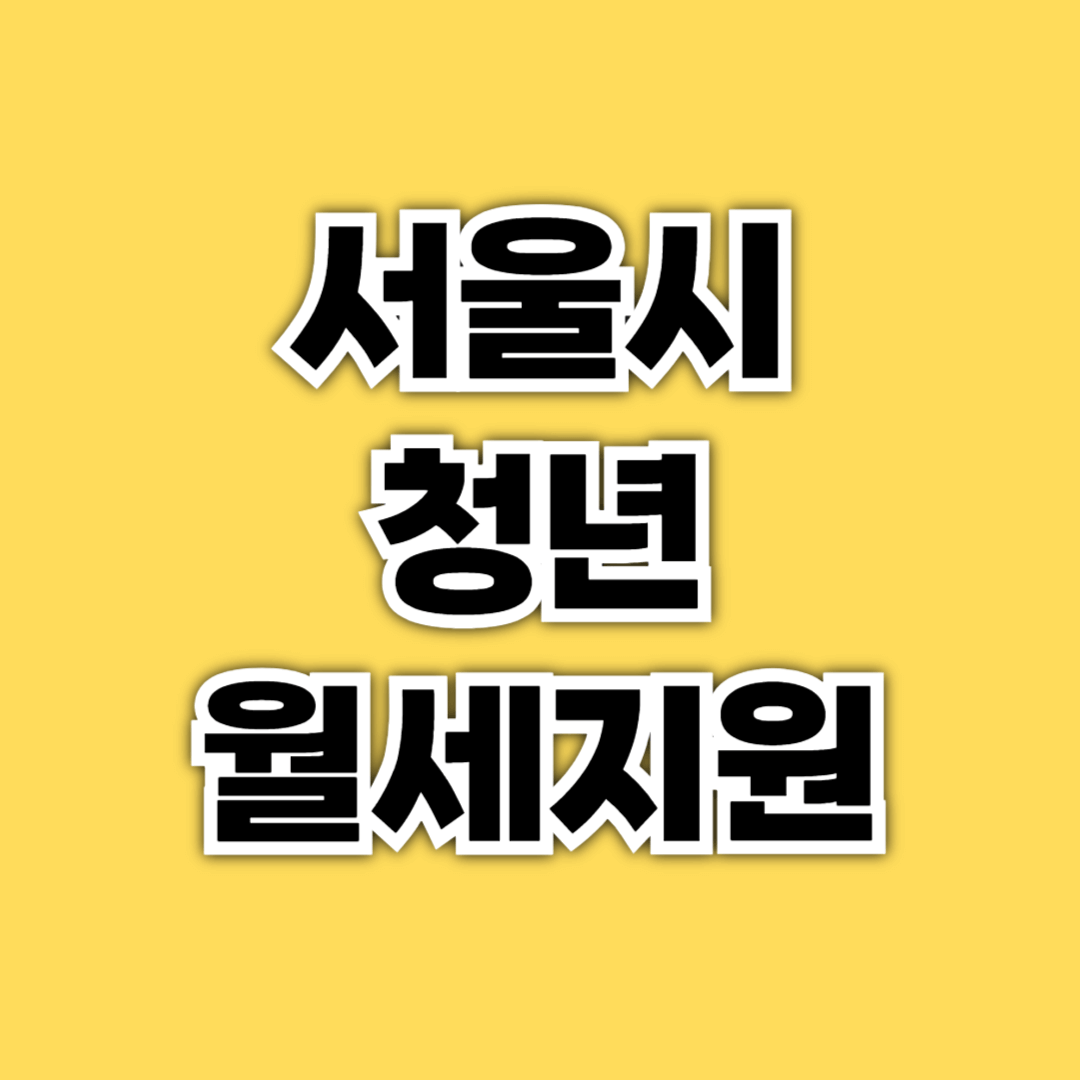 서울시 청년 월세지원