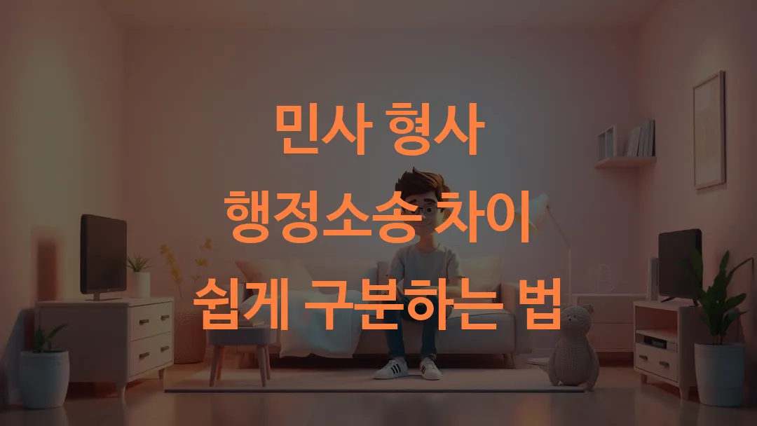 민사 형사 행정소송 차이 쉽게 구분하는 법