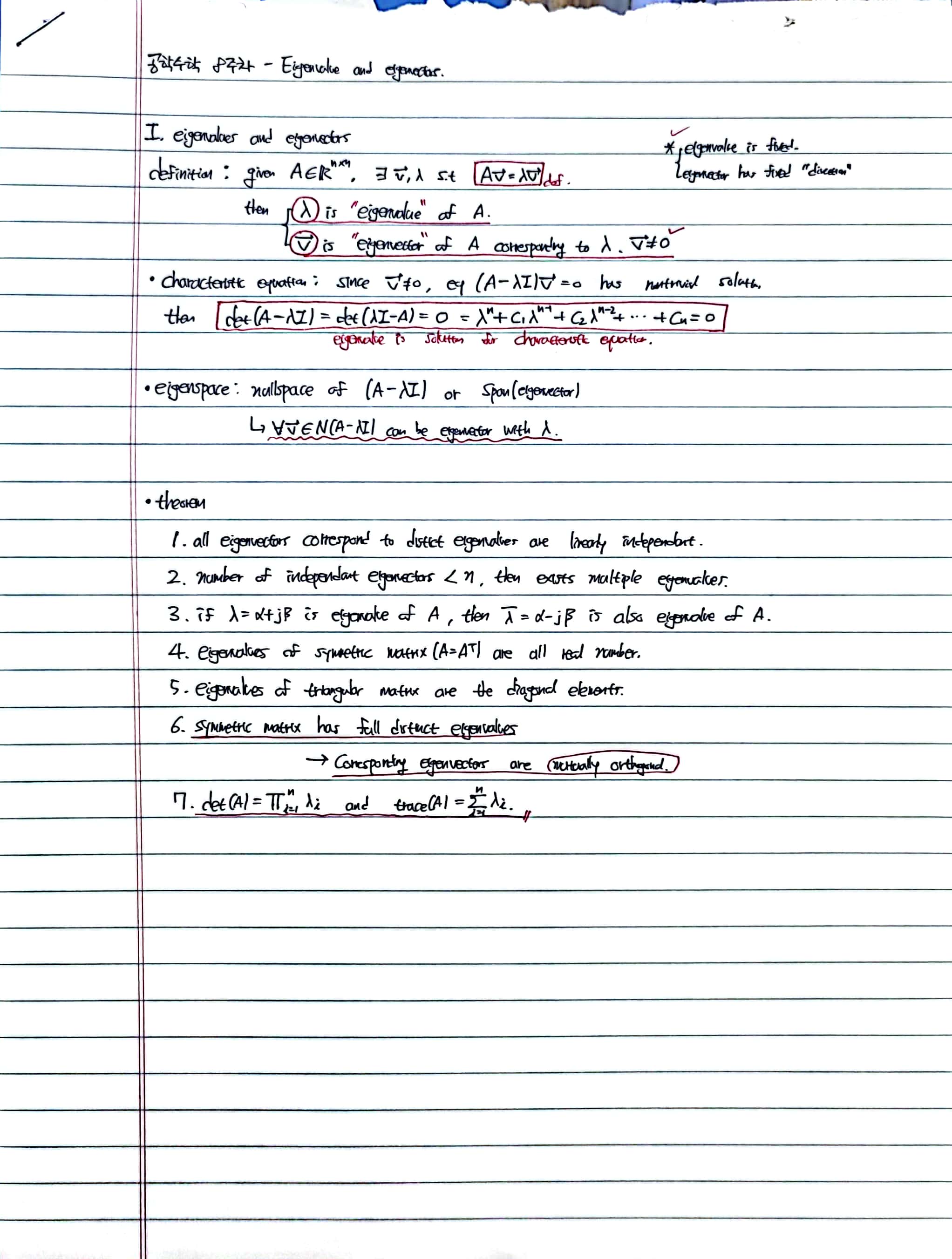  Eigenvalues and Eigenvectors, Diagonalization, Markov matrix