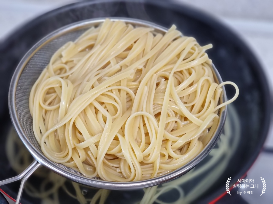 바질 파스타 만들기 바질페스토 파스타 만들기 링귀니 파스타 15