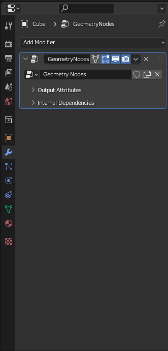 Modifier에 지오메트리 생성