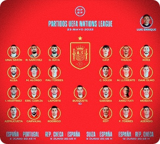 스페인축구국가대표팀선수명단