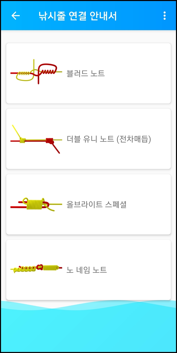 낚시줄 매듭법