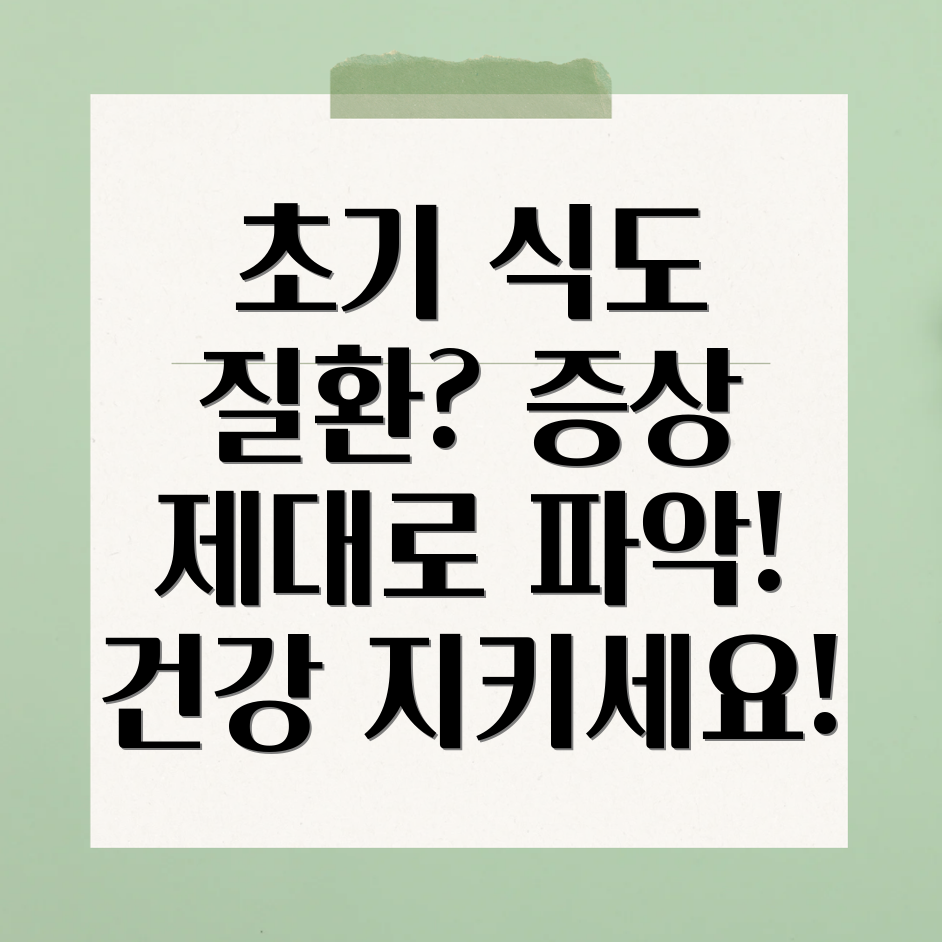 식도 초기 증상