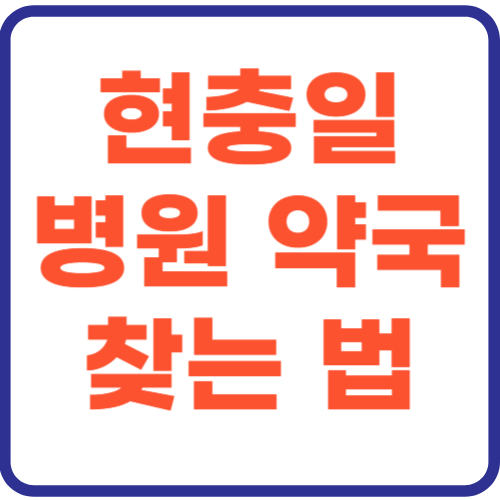 6월 6일 현충일 문 여는 병원