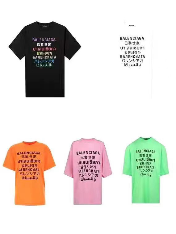  [BALENCIAGA] 발렌시아가 랭귀지 미디엄 핏 반팔 티셔츠 612966TJVI32771 (5 COLOR)