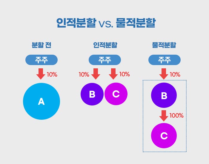 인적분할과 물적분할