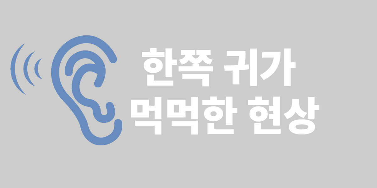 한쪽귀가 먹먹