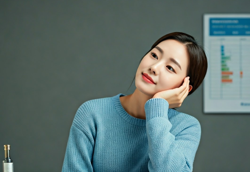 생각하고있는 여성