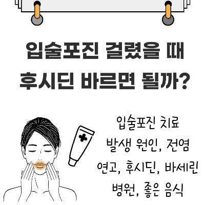 입술포진 걸렸을 때