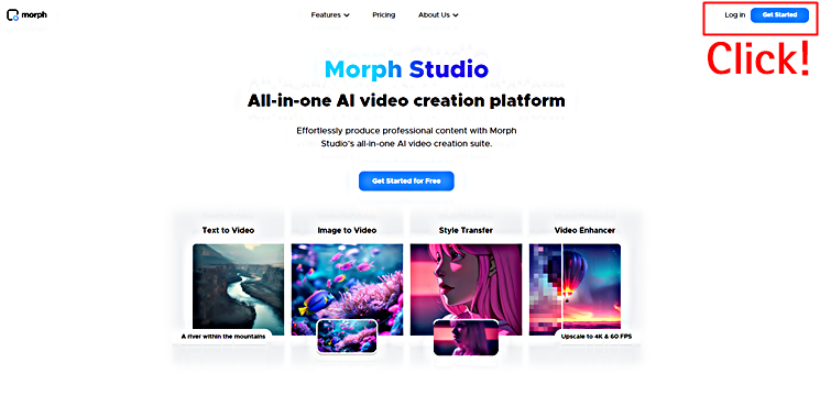 Morph Studio 바로가기 링크 및 로그인