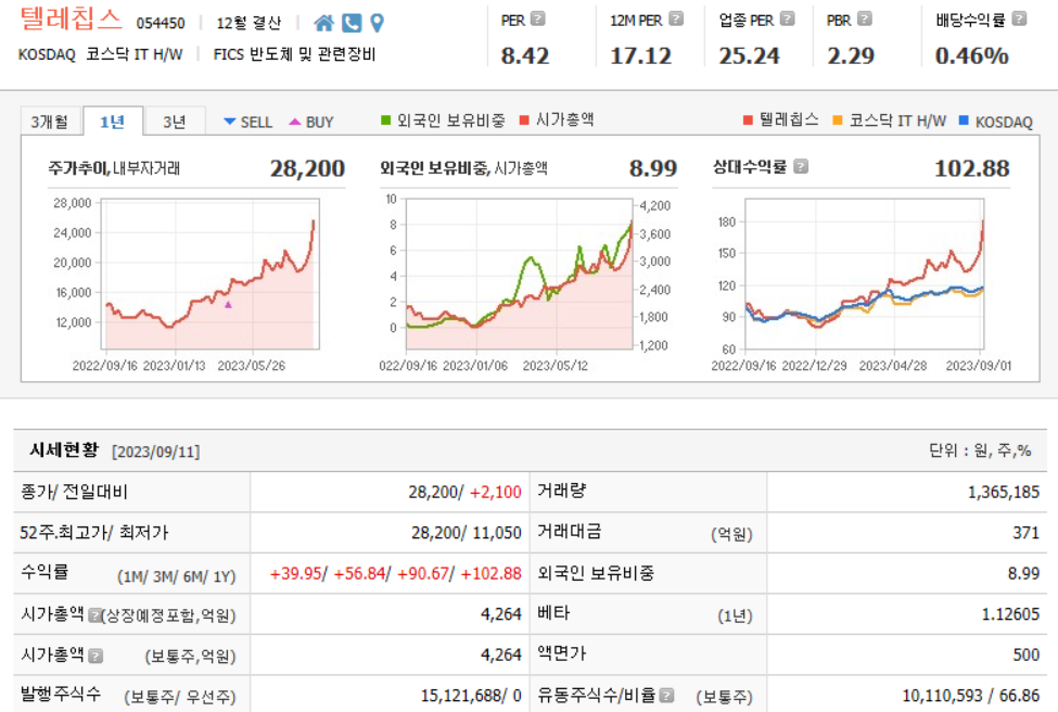 텔레칩스 기업분석