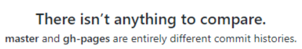  [Git] There isn’t anything to compare 해결 방법