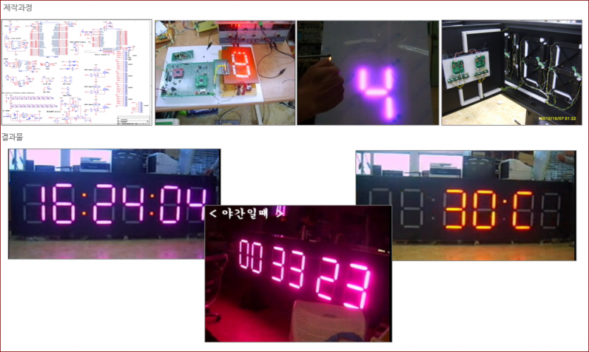  [차오름소프트] RGB 디지털 온도 LED시계