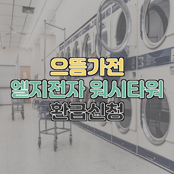  엘지전자 으뜸가전 트롬 워시타워 환급되나?!