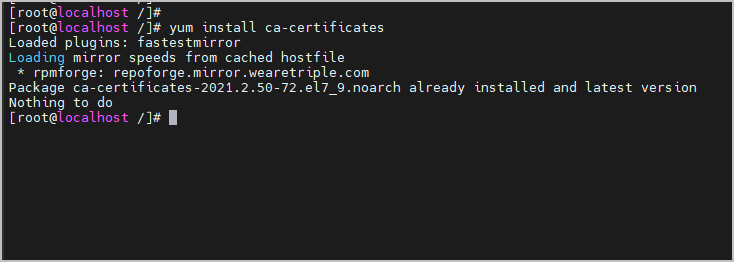 ca-certificates 패키지 설치